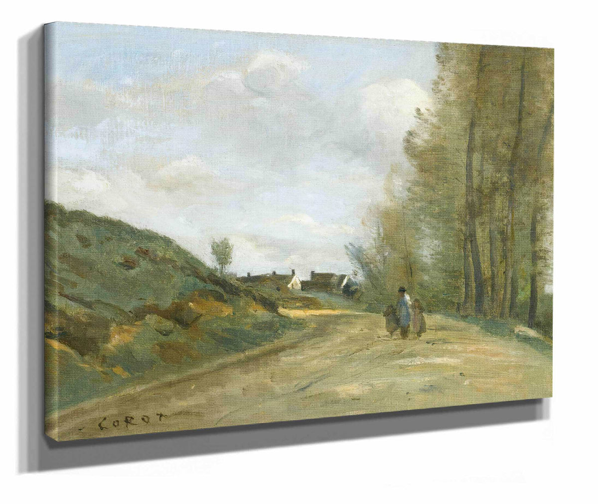 La Route De Gouvieux Pres De Chantilly by Jean Baptiste Camille Corot