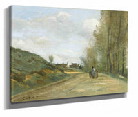 La Route De Gouvieux Pres De Chantilly by Jean Baptiste Camille Corot