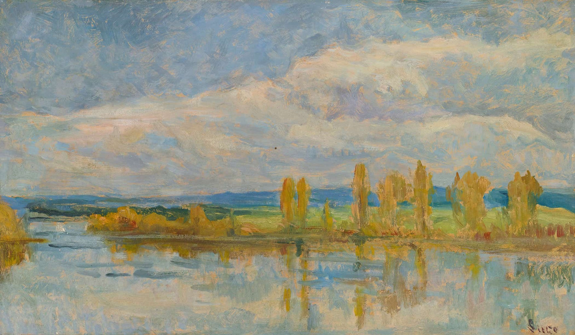 La Seine A Guernes by Maximilien Luce