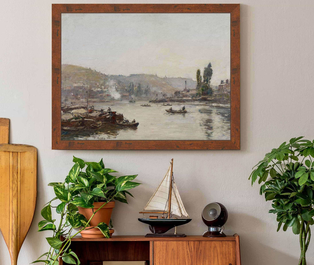 La Seine A Rouen The Seine At Rouen by Eugene Boudin