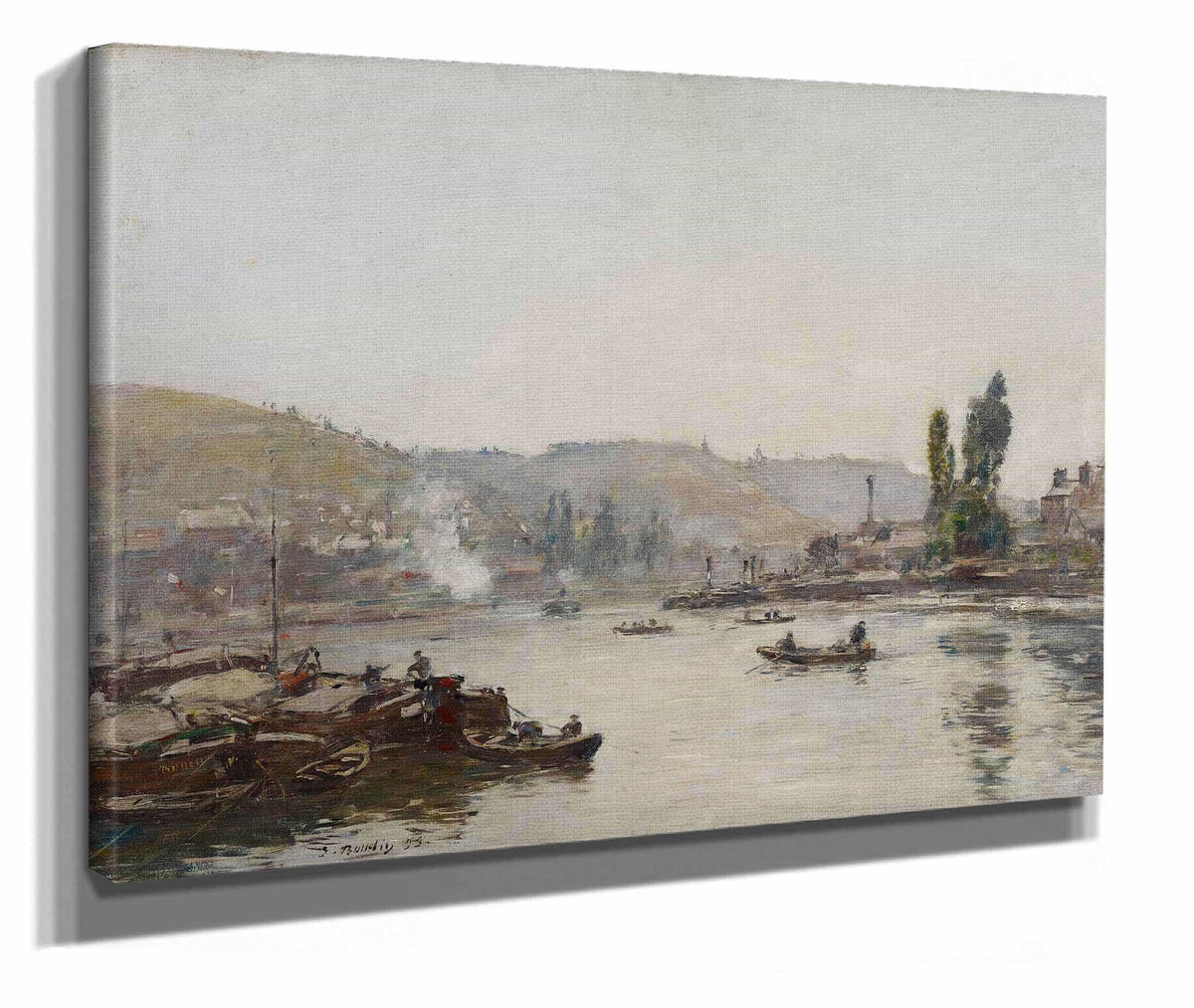 La Seine A Rouen The Seine At Rouen by Eugene Boudin