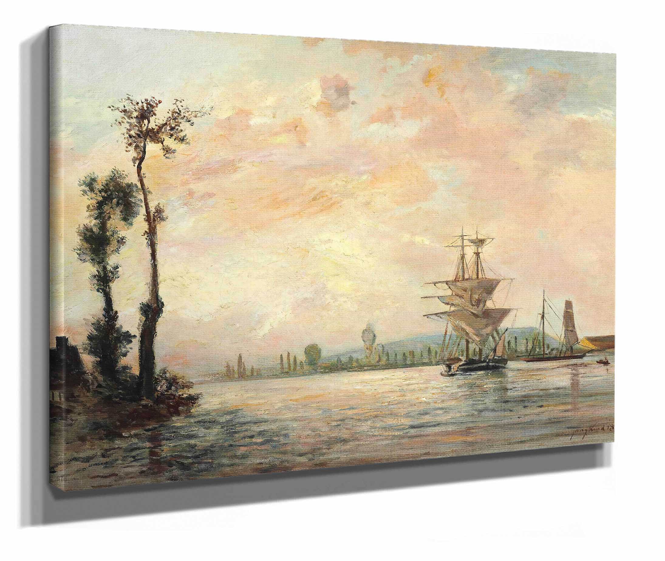 La Seine Pres De Rouen by Johan Barthold Jongkind