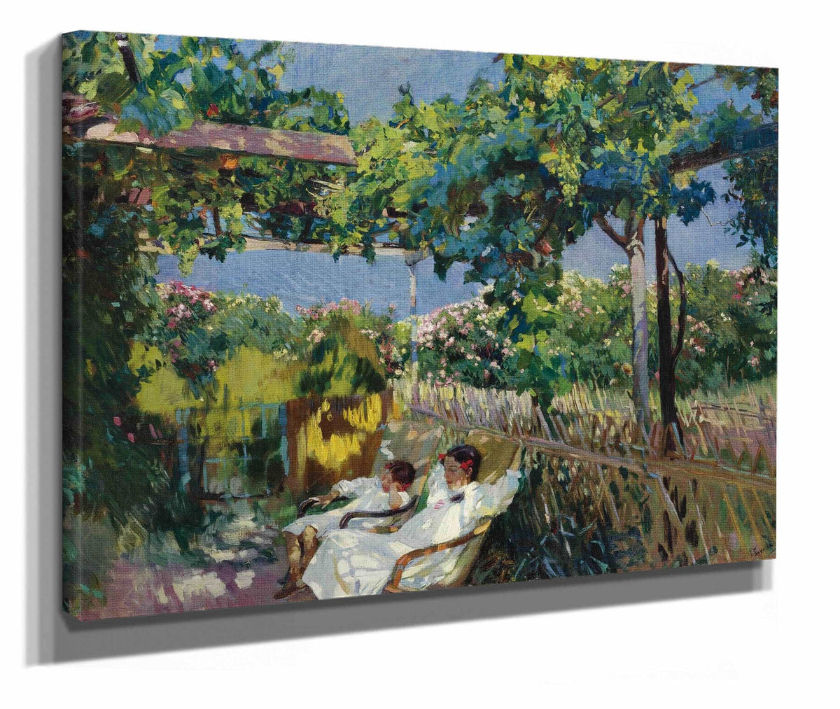 La Siesta En El Jardin by Joaquin Sorolla