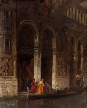La Sortie Du Palais Des Doges Sous Le Pont Des Soupirs by Felix Ziem