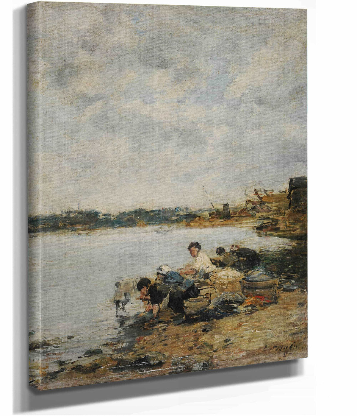 La Touques Le Matin by Eugene Boudin