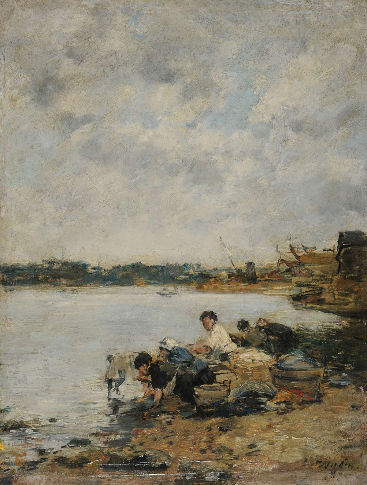 La Touques Le Matin by Eugene Boudin