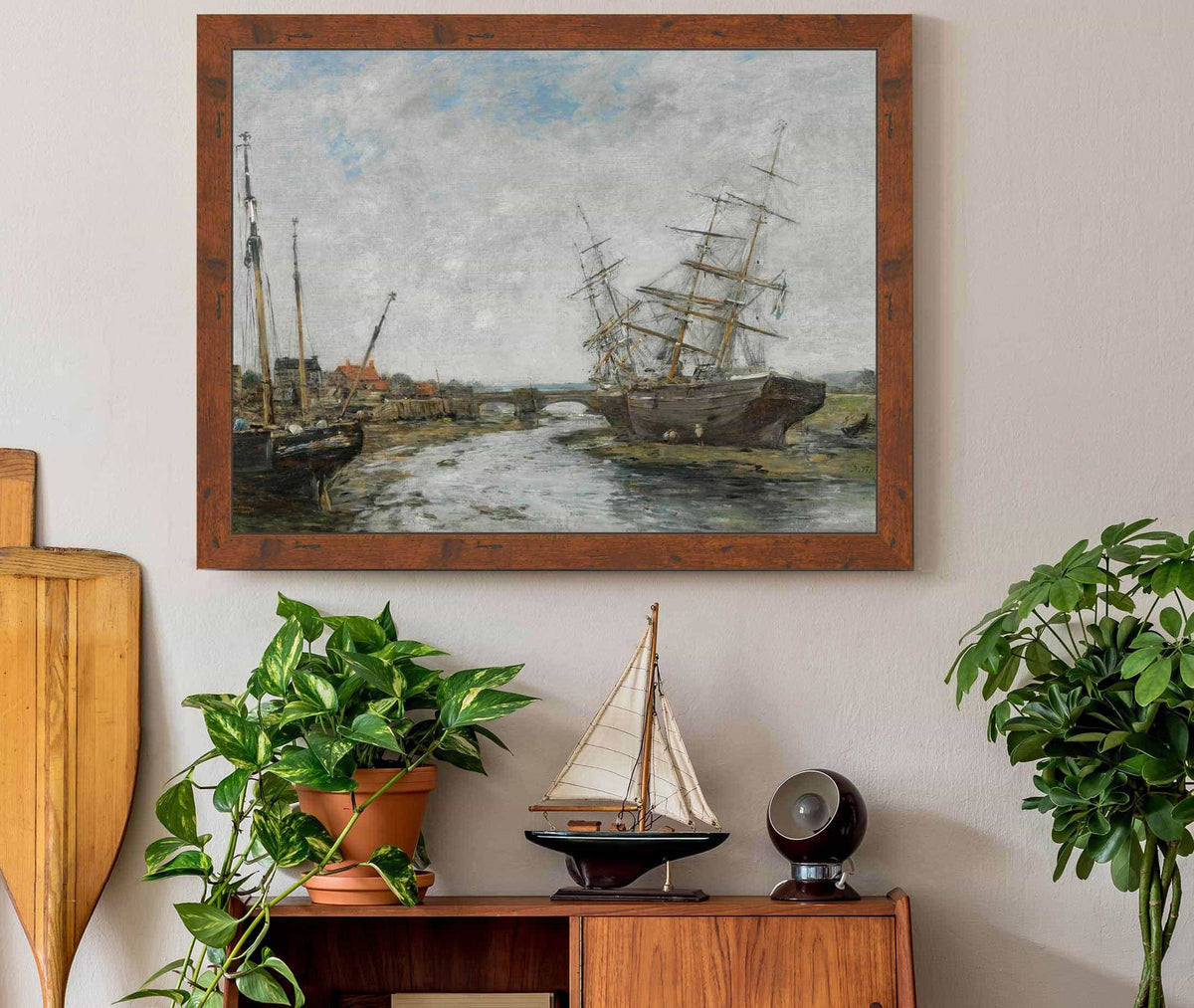 La Touques Maree Basse by Eugene Boudin