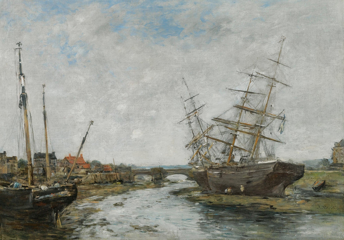 La Touques Maree Basse by Eugene Boudin