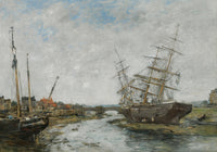 La Touques Maree Basse by Eugene Boudin