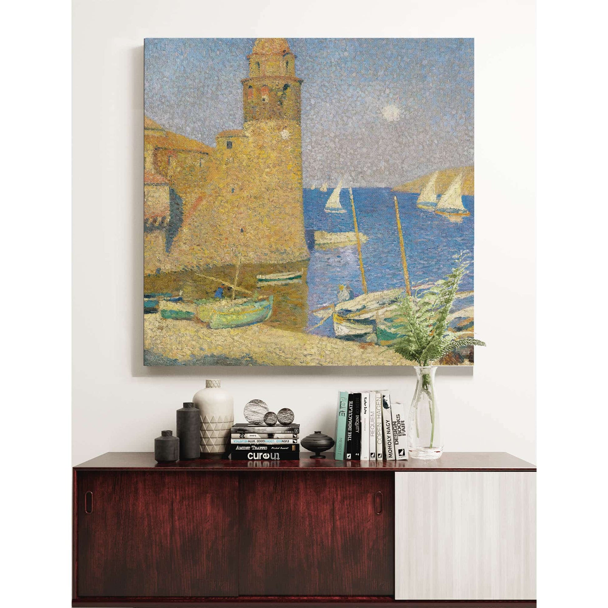 La Tour De Collioure Lever De Lune by Henri Martin