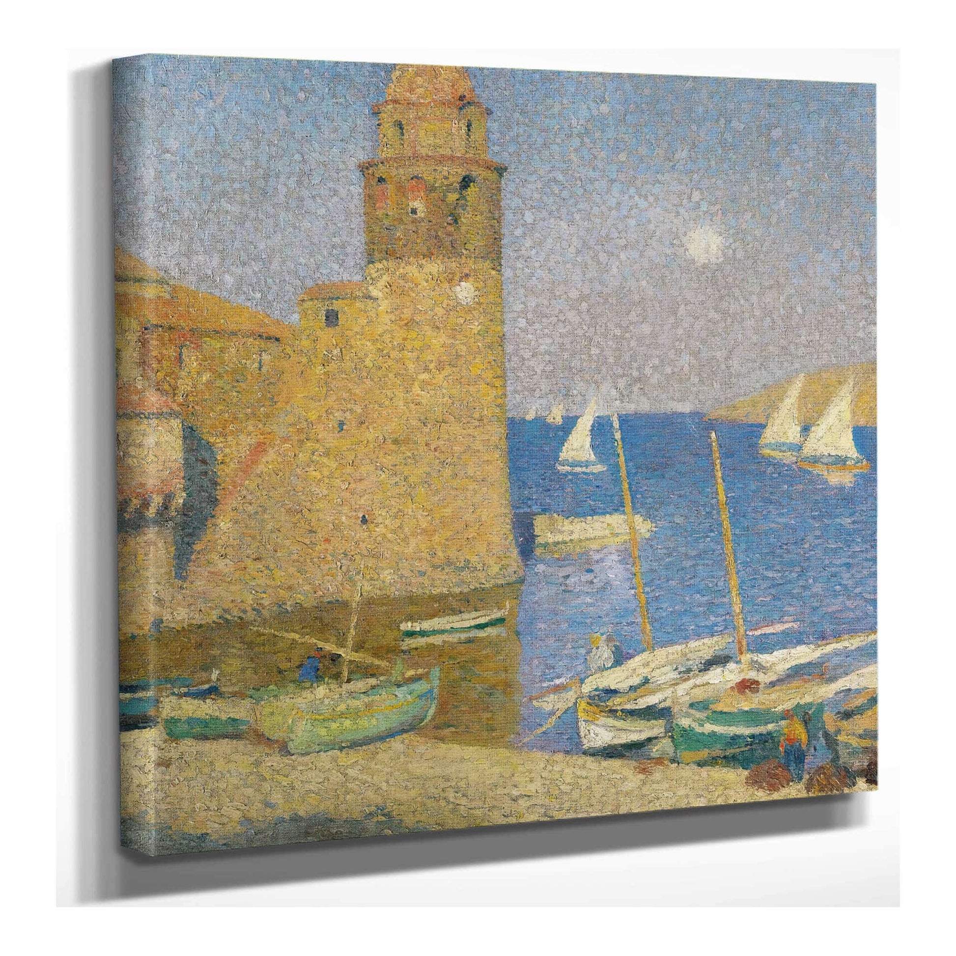 La Tour De Collioure Lever De Lune by Henri Martin