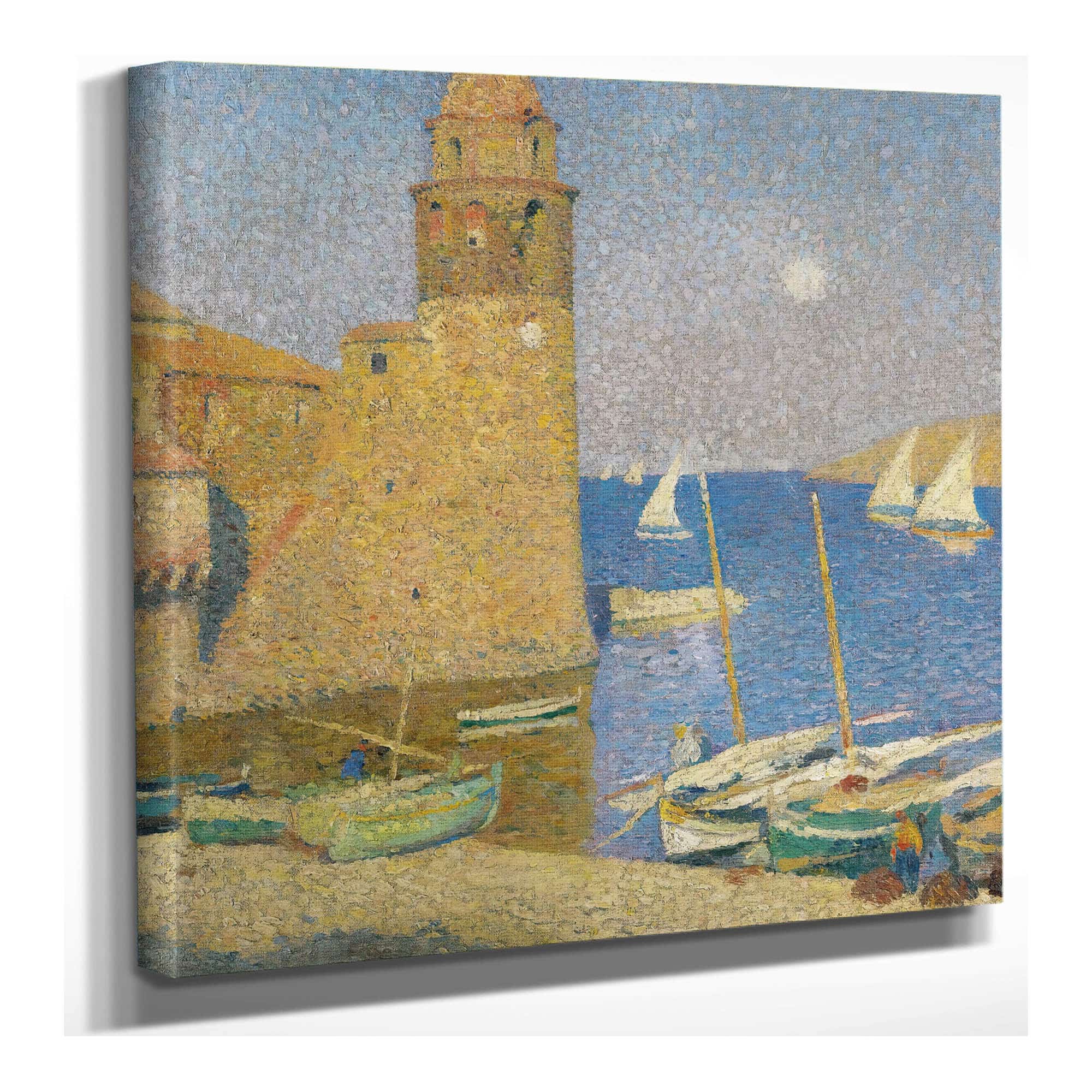 La Tour De Collioure Lever De Lune by Henri Martin