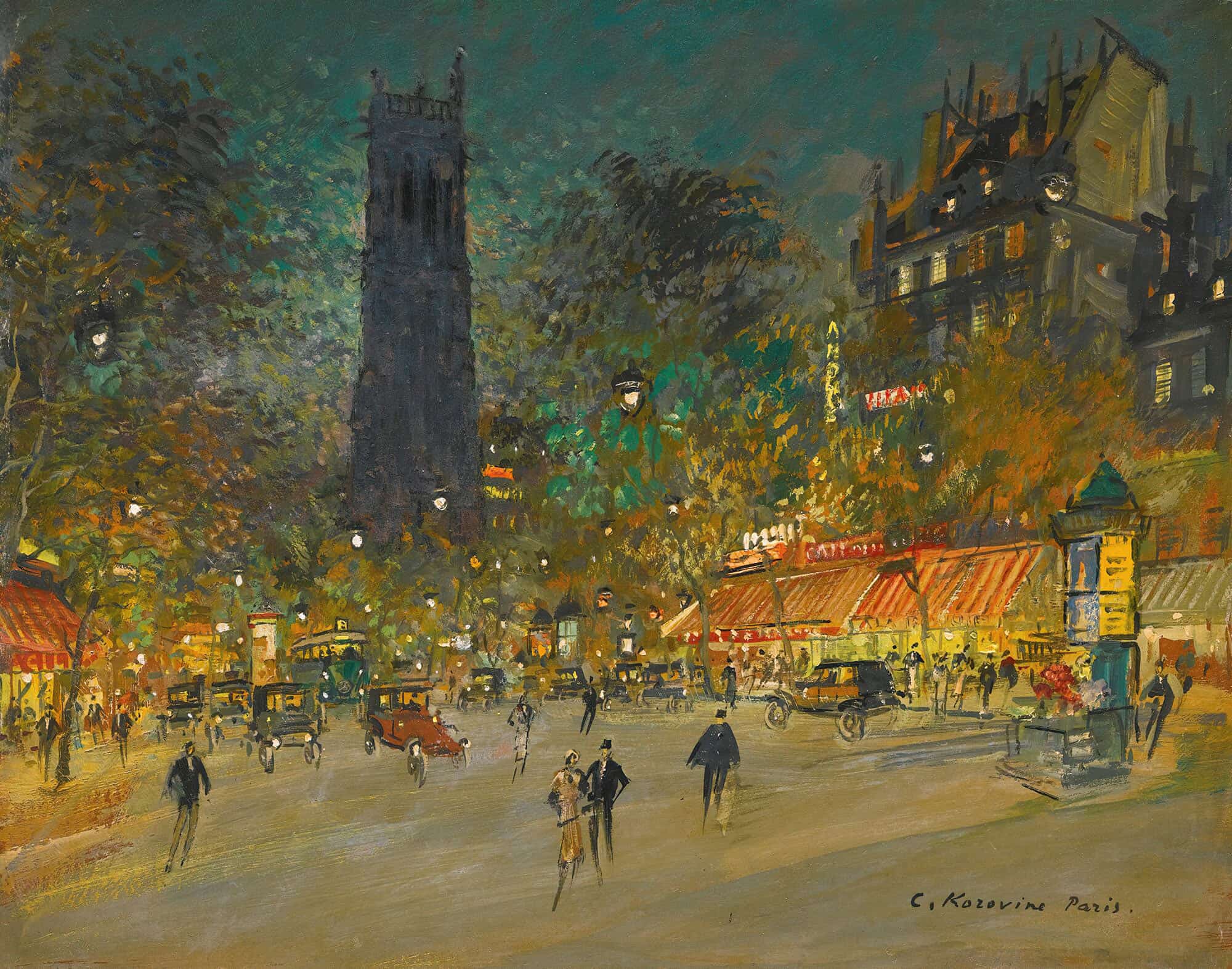 La Tour Saint Jacques by Konstantin Alexeevich Korovin