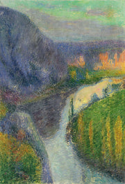La Vallee Du Lot Pres De Saint Cirq Lapopie by Henri Martin