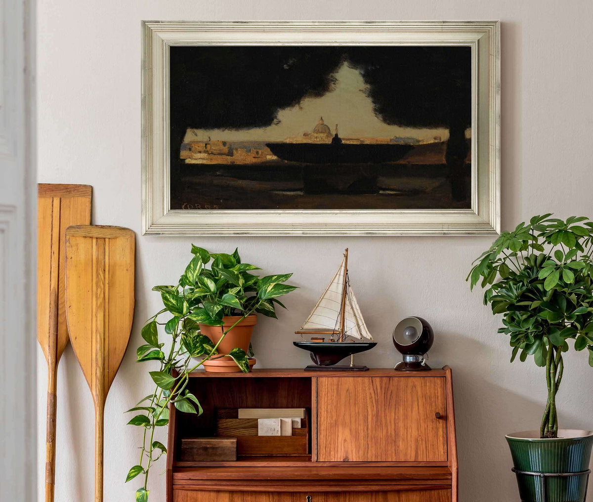 La Vasque De La Villa Medicis After by Jean Baptiste Camille Corot