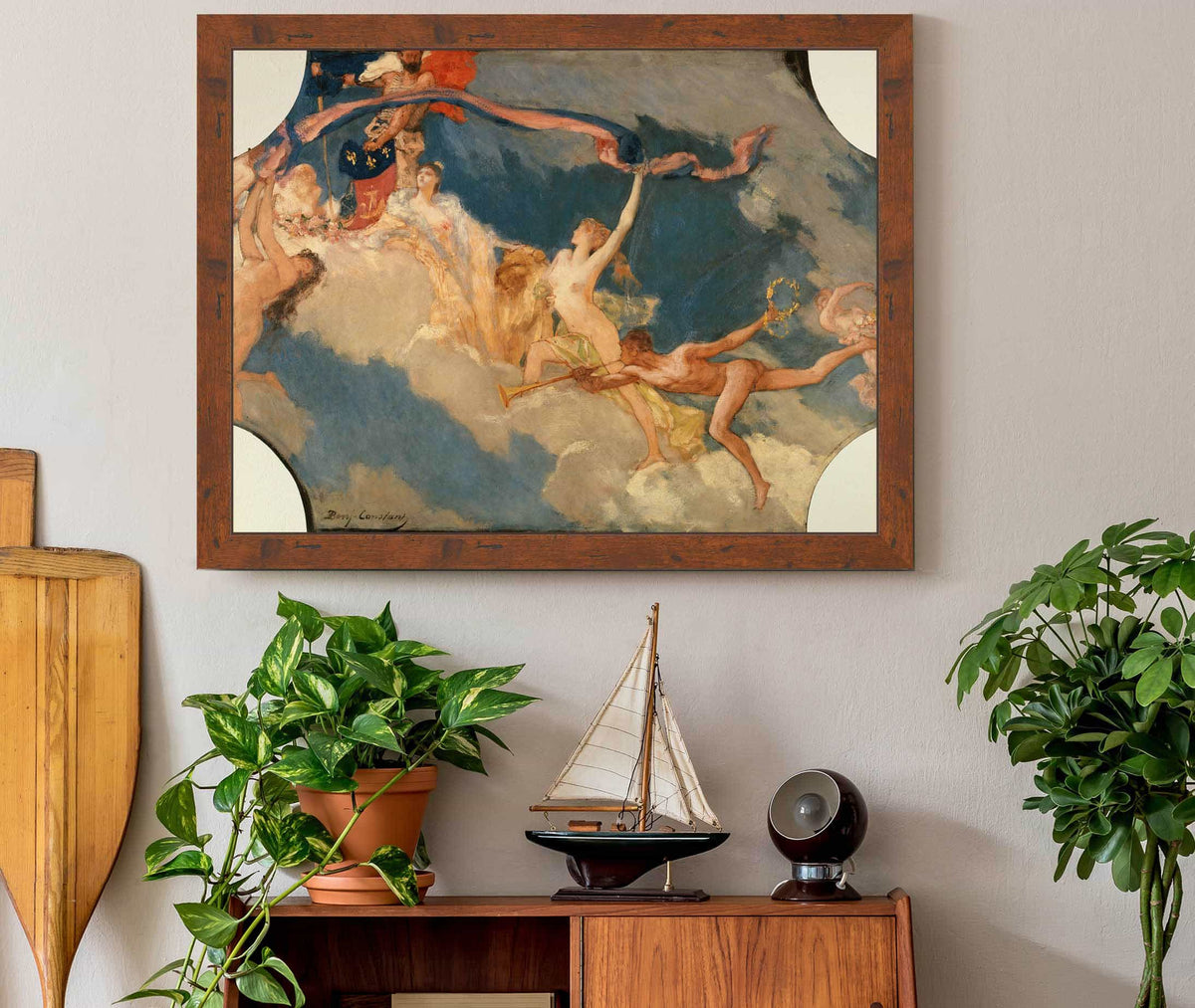 La Ville De Paris Conviant Le Monde A Ses Fetes by Jean Joseph Benjamin Constant