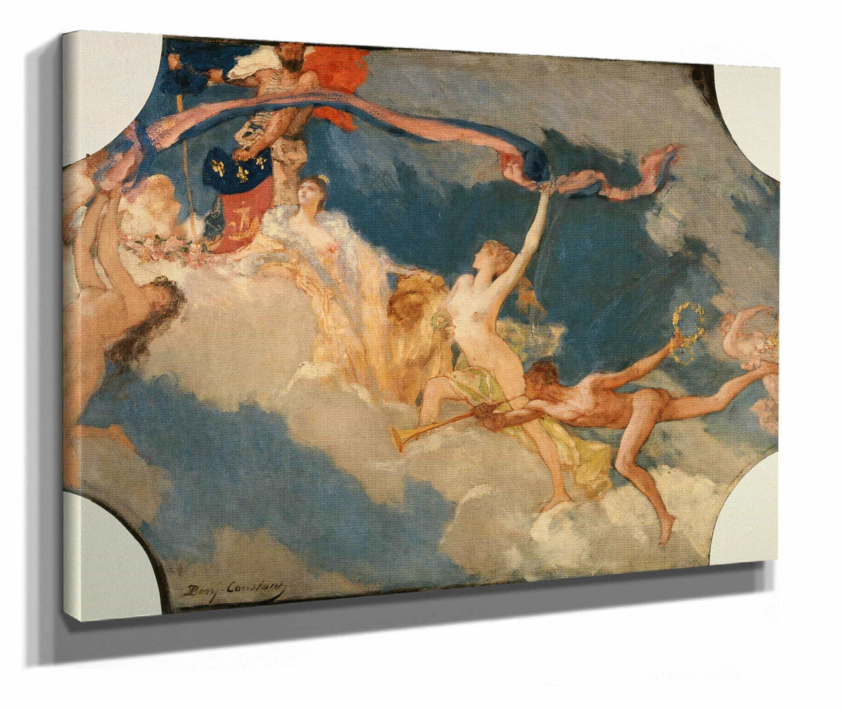 La Ville De Paris Conviant Le Monde A Ses Fetes by Jean Joseph Benjamin Constant