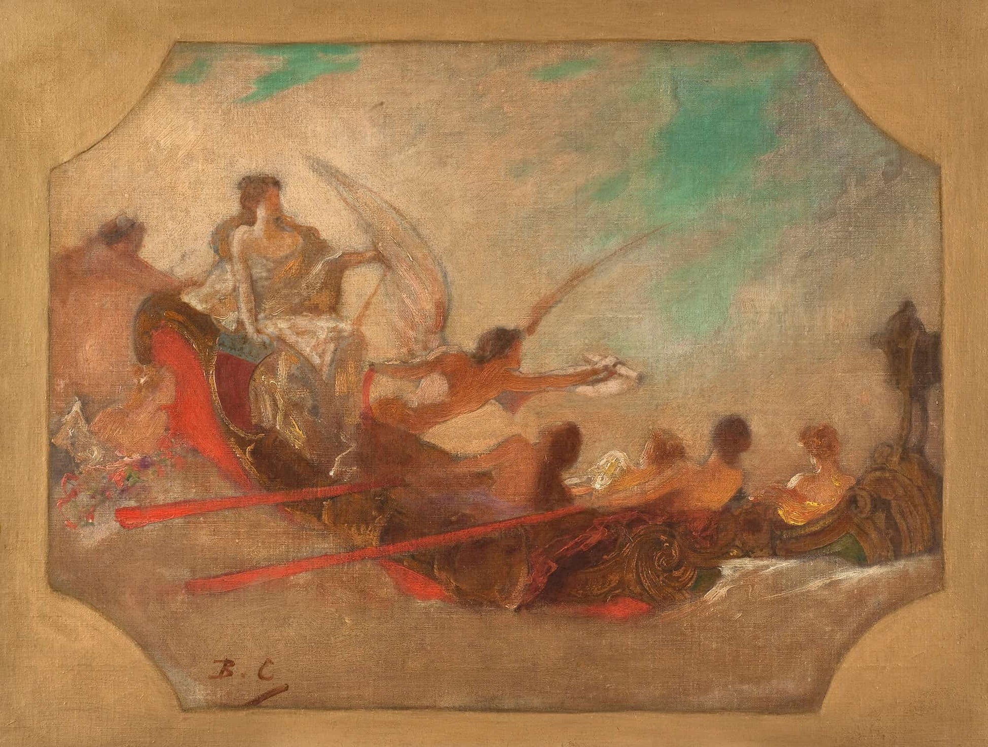 La Ville De Paris Conviant Le Monde A Ses Fetes by Jean Joseph Benjamin Constant