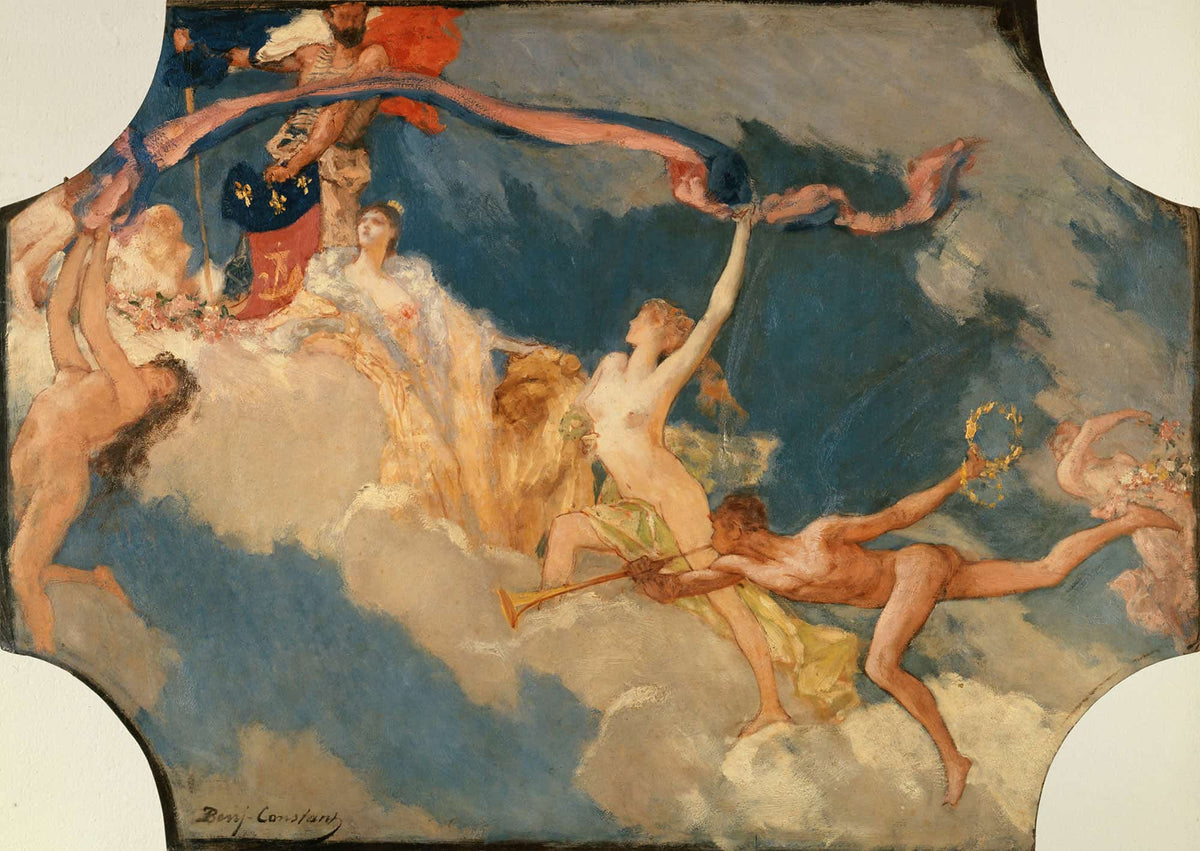 La Ville De Paris Conviant Le Monde A Ses Fetes by Jean Joseph Benjamin Constant