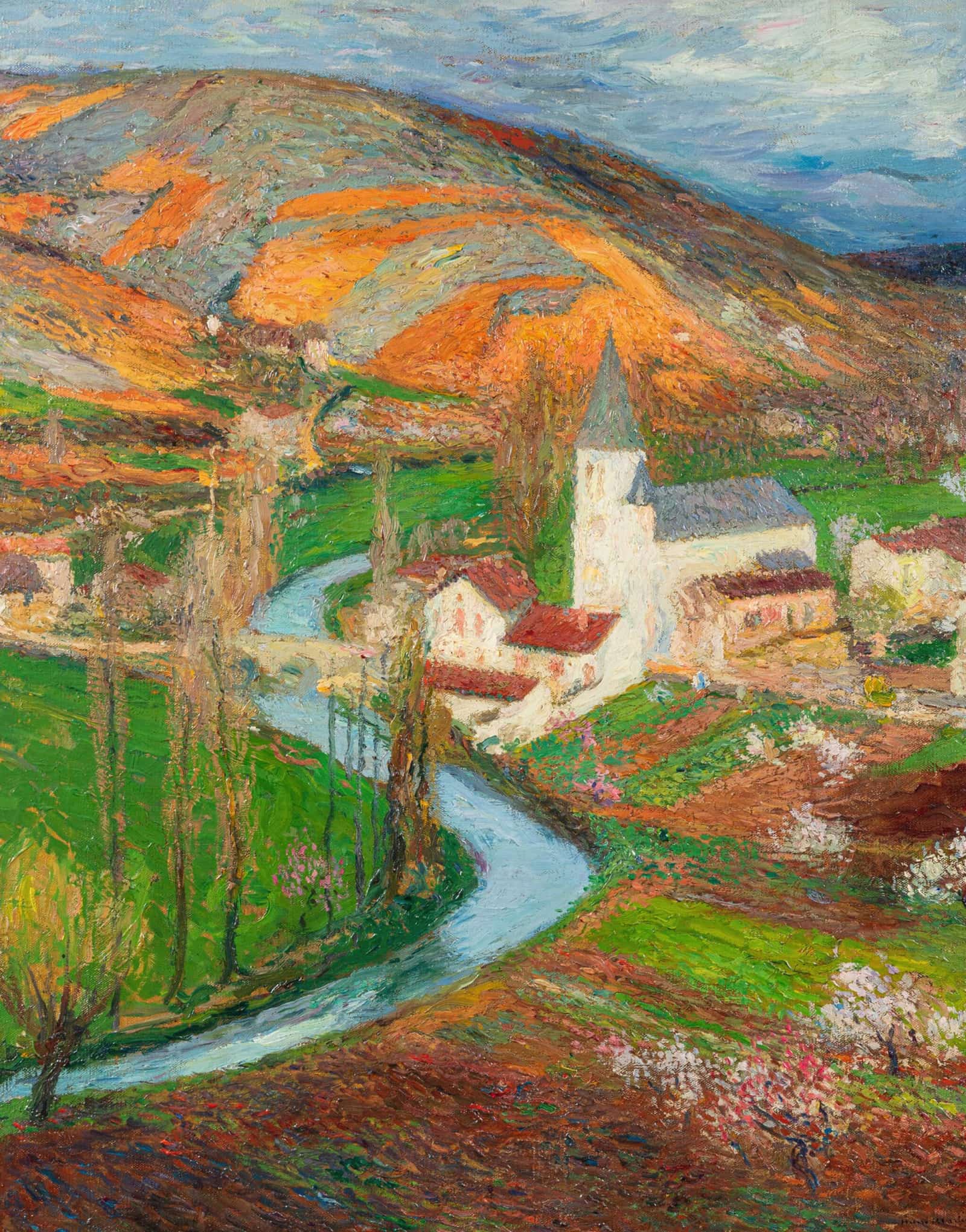Labastide Du Vert Au Printemps Depuis Le Jardin De Marquayrol by Henri Martin