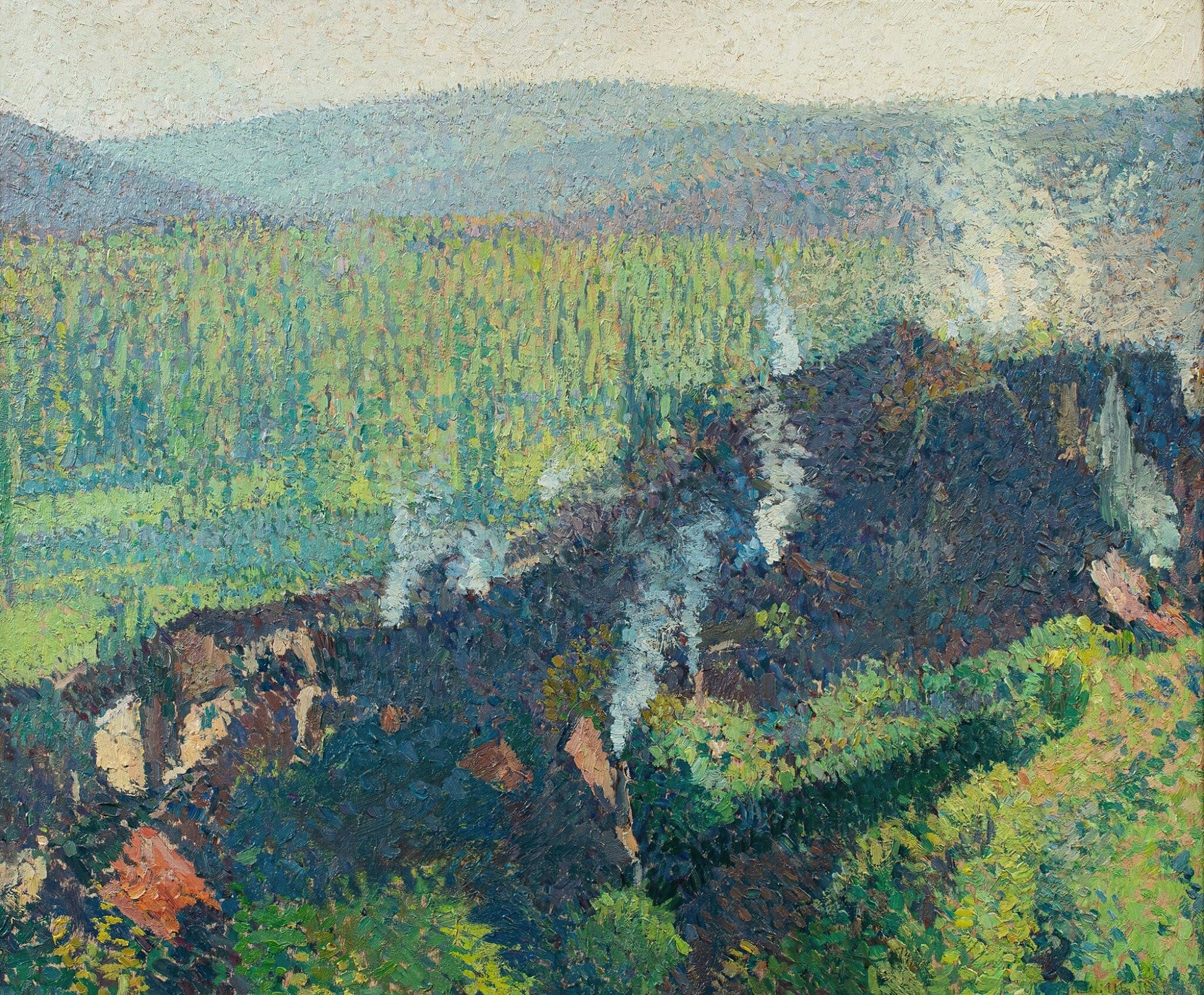 Labastide Du Vert Vue Depuis Marquayrol Fumees by Henri Martin