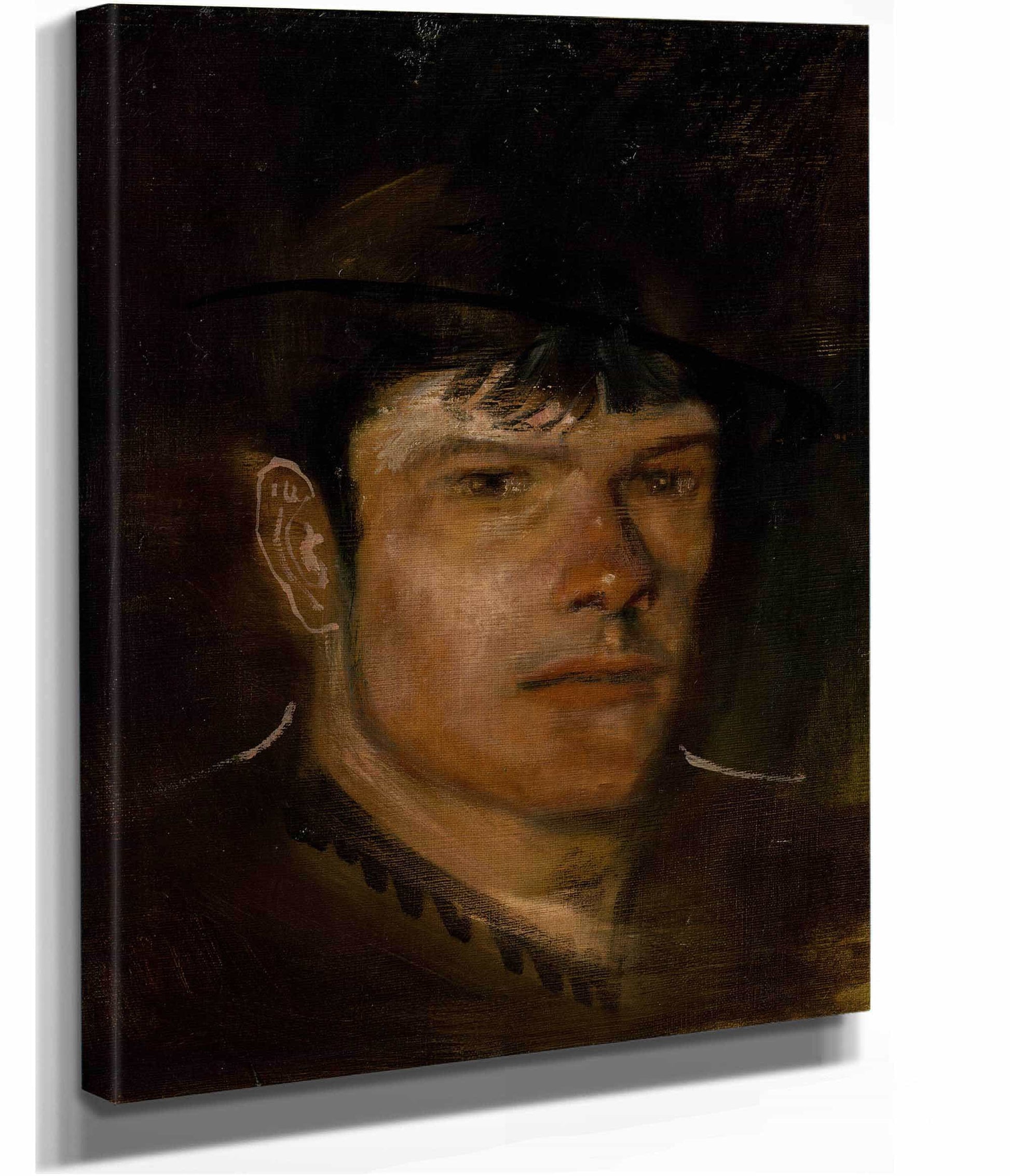 Lad With A Large Ear And A Small Hat   by Ladislav Mednyanszky