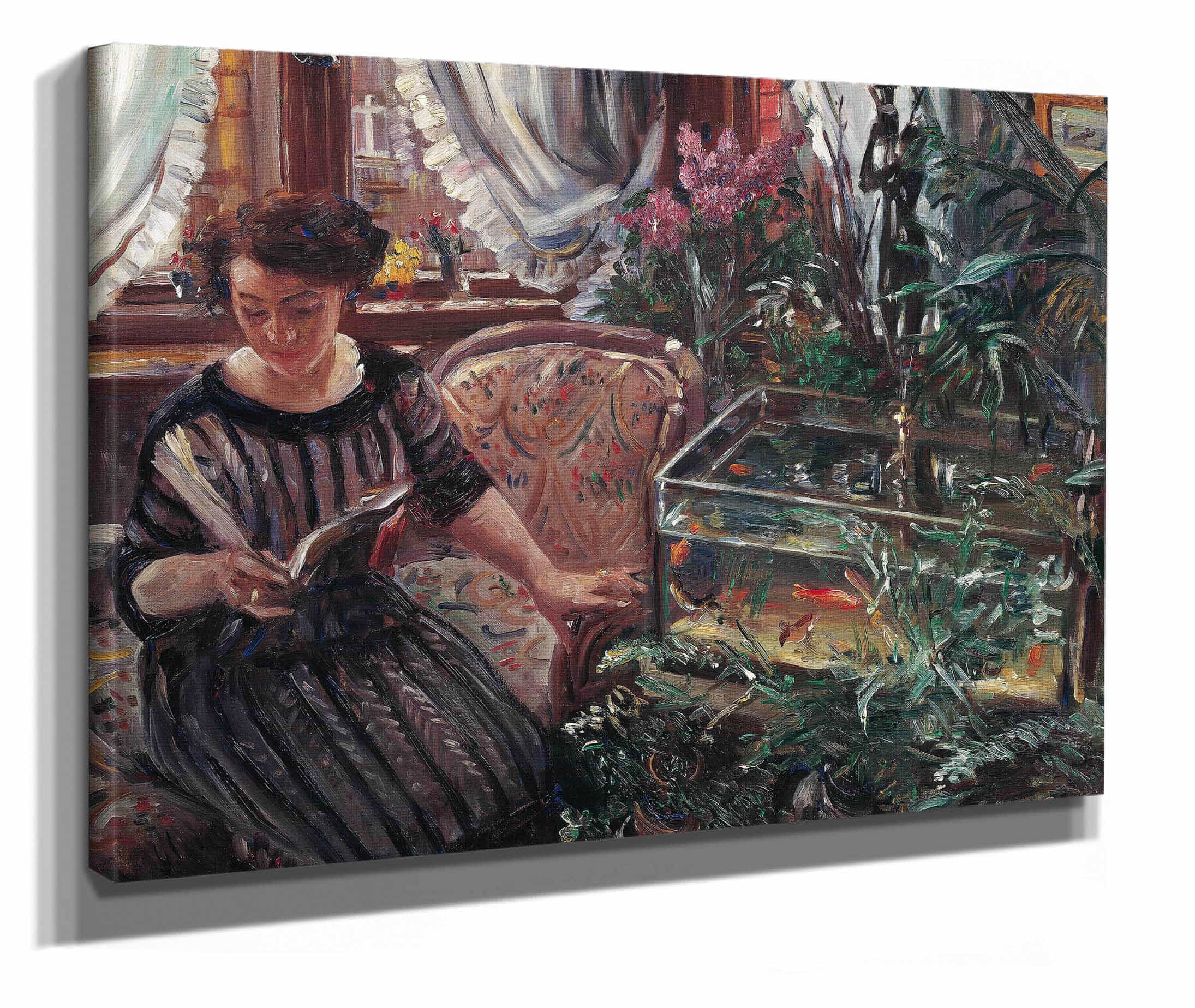 Lady At The Goldfish Basin by Lovis Corinth