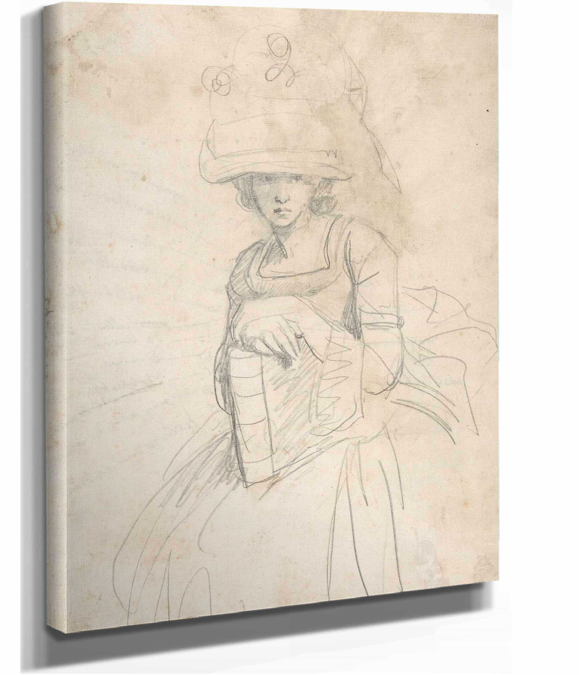 Lady Holding A Book   by George Romney