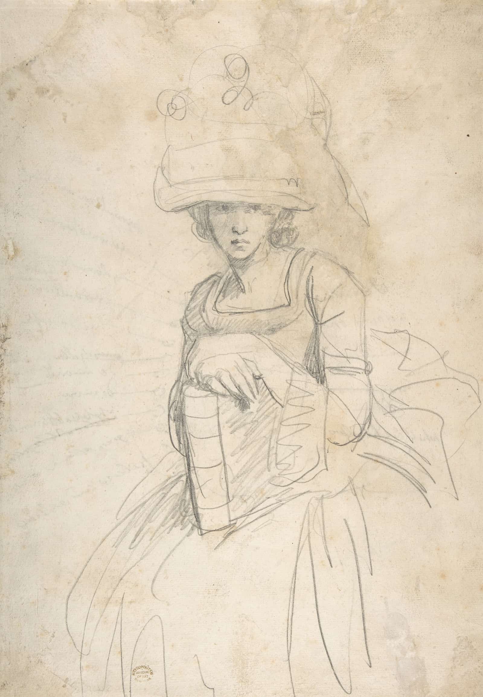 Lady Holding A Book   by George Romney