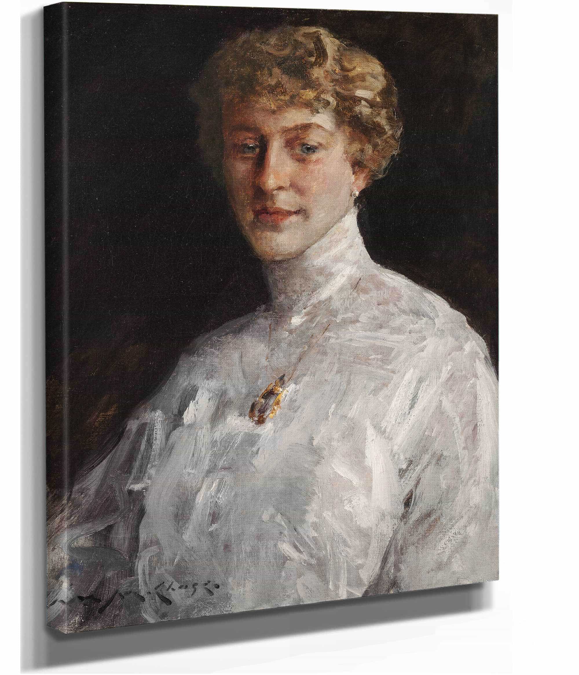 Lady In A White Blouse by William Merritt Chase