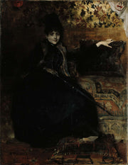 Lady In Black Seated Therese Noire by Albert Edelfelt