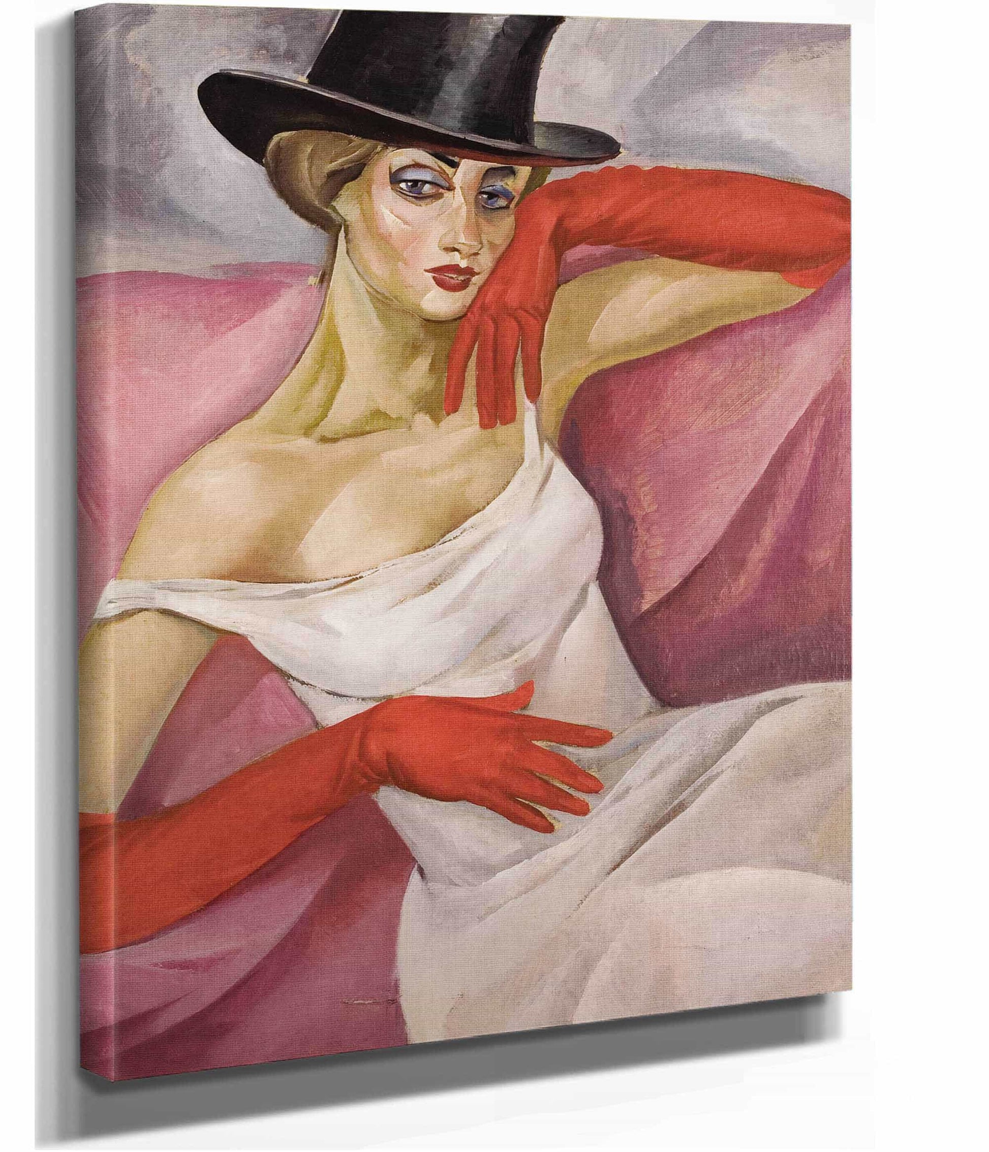 Lady In Top Hat by Boris Grigoriev