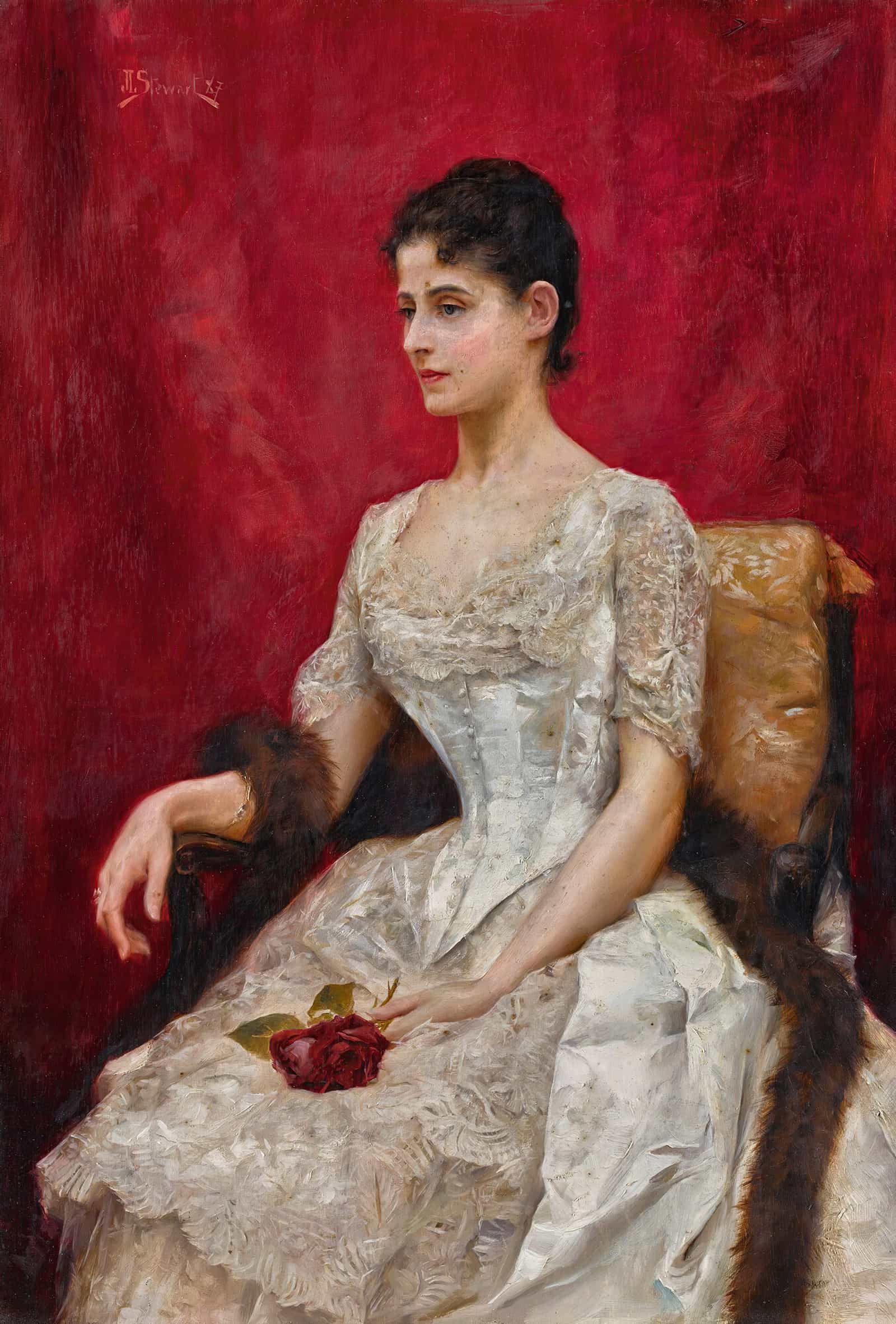 Lady In White by Julius Leblanc Stewart