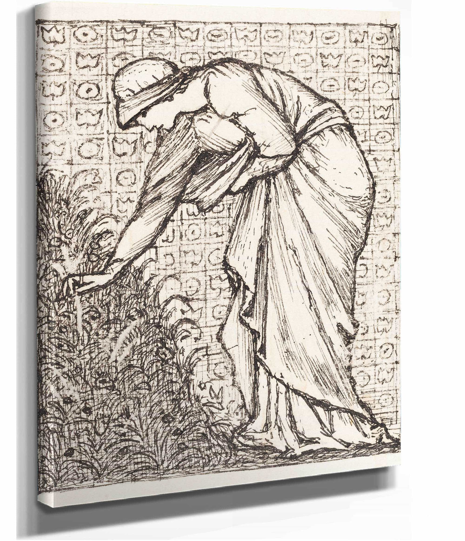 Lady Picking Flowers by Sir Edward Coley Burne Jones