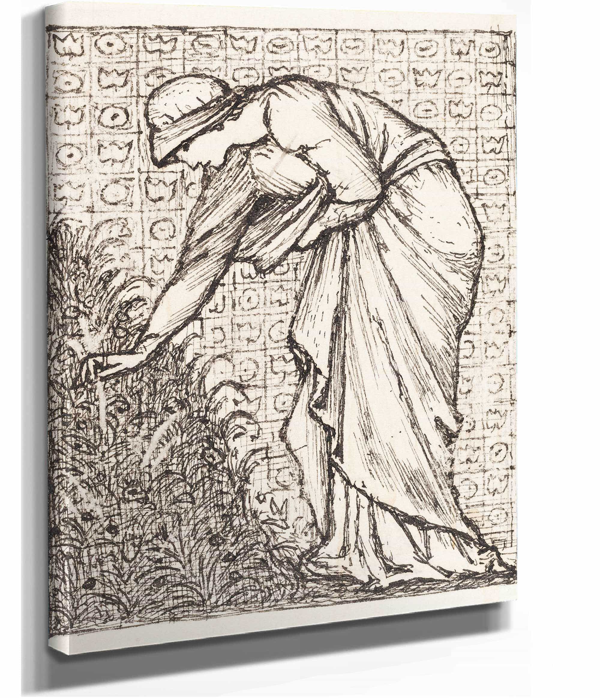 Lady Picking Flowers by Sir Edward Coley Burne Jones