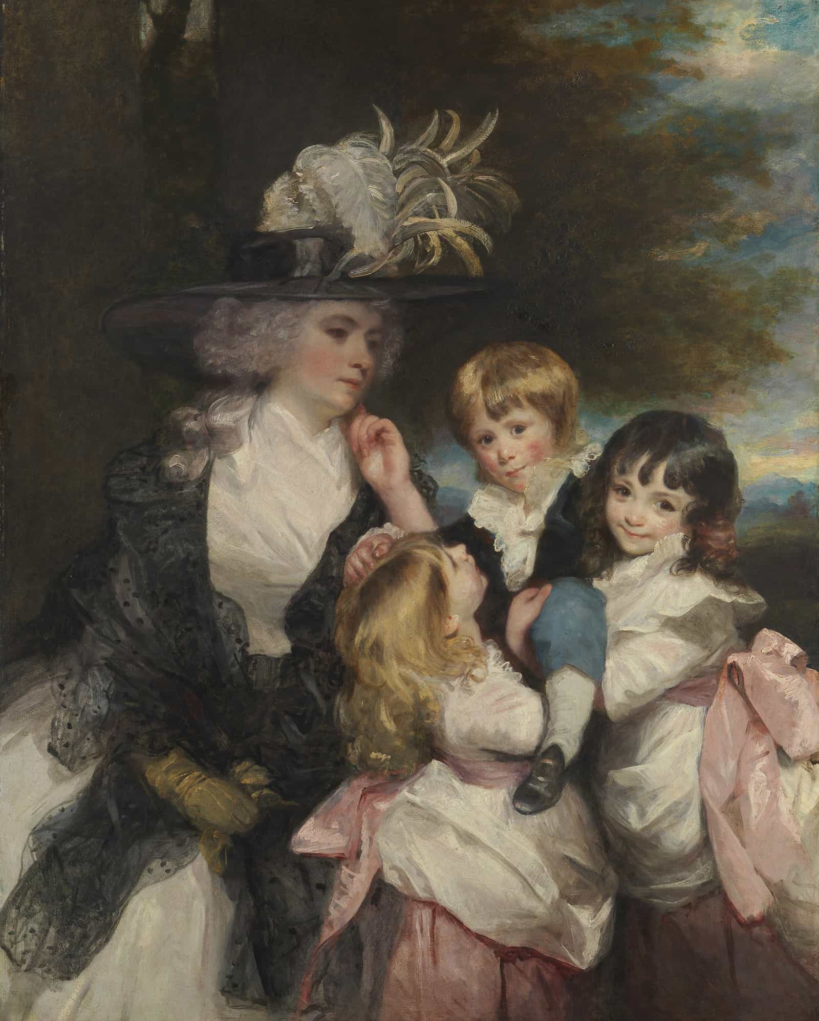 Lady Smith Charlotte Delaval And Her Children George Henry Louisa And Charlotte by Sir Joshua Reynolds