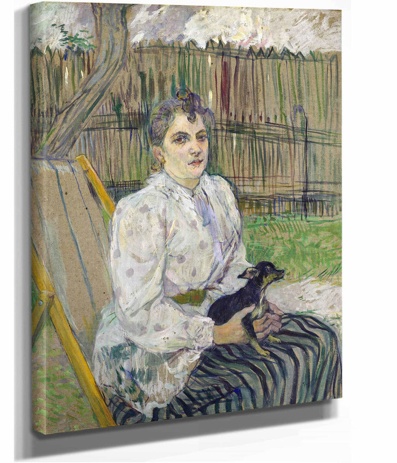 Lady With A Dog by Henri De Toulouse Lautrec