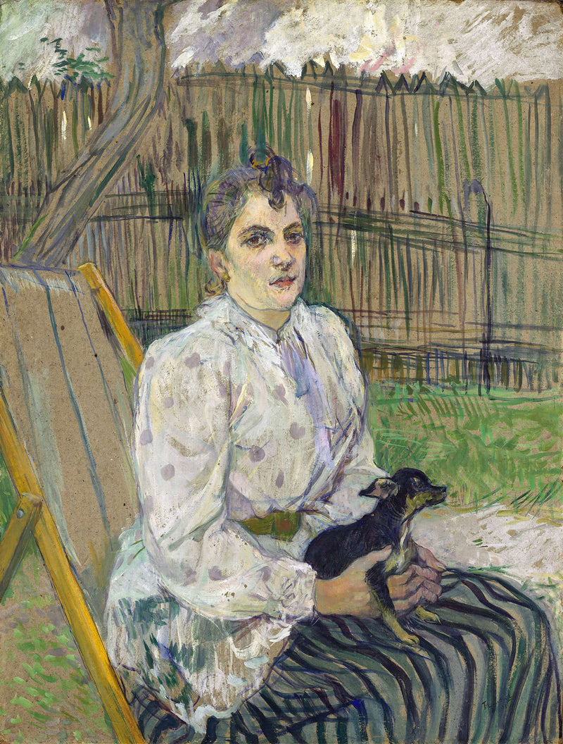 Lady With A Dog by Henri De Toulouse Lautrec