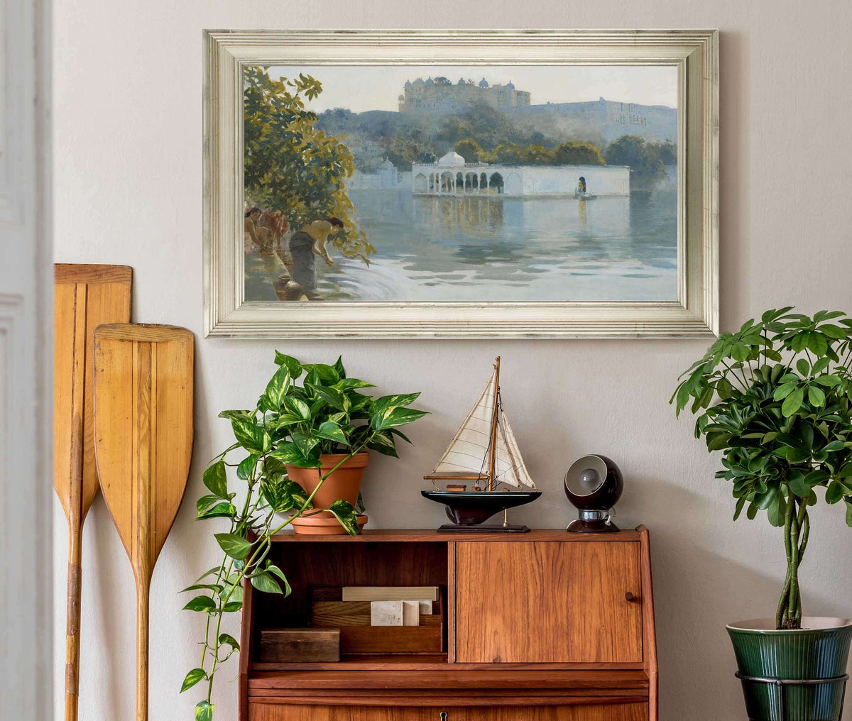 Lake At Oodeypore India by Edwin Lord Weeks