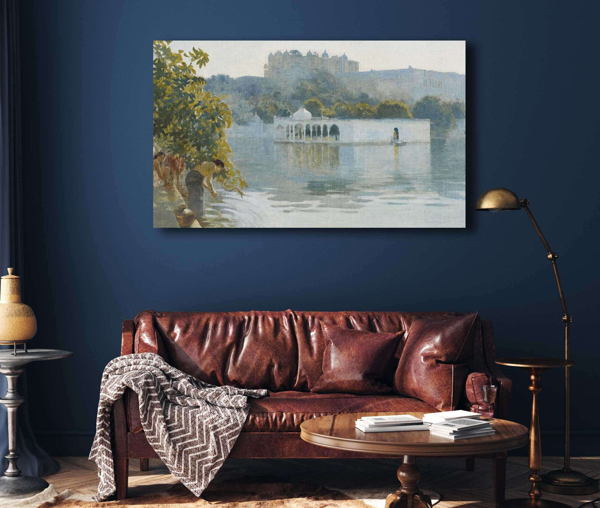 Lake At Oodeypore India by Edwin Lord Weeks