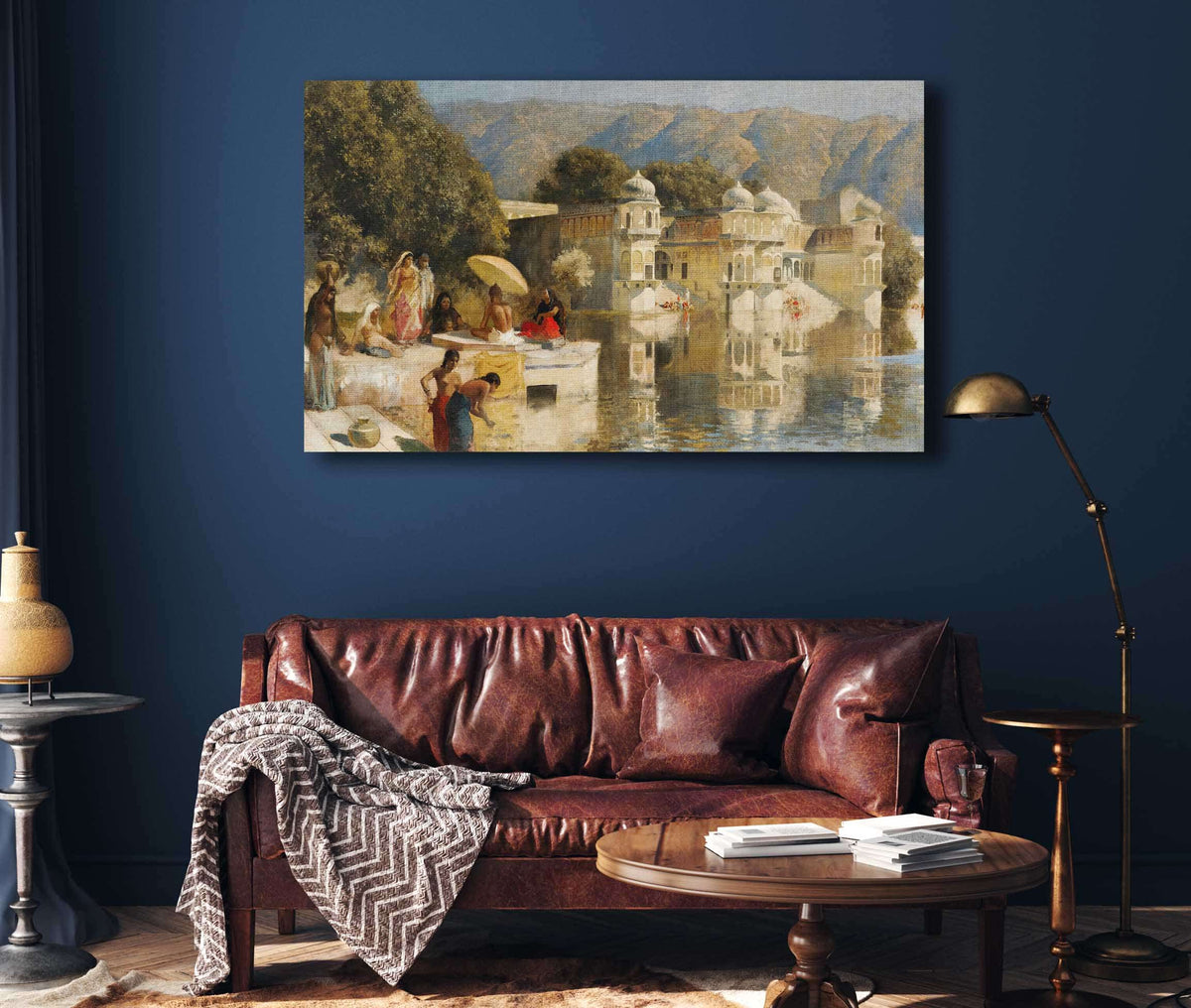 Lake At Oodeypore India by Edwin Lord Weeks