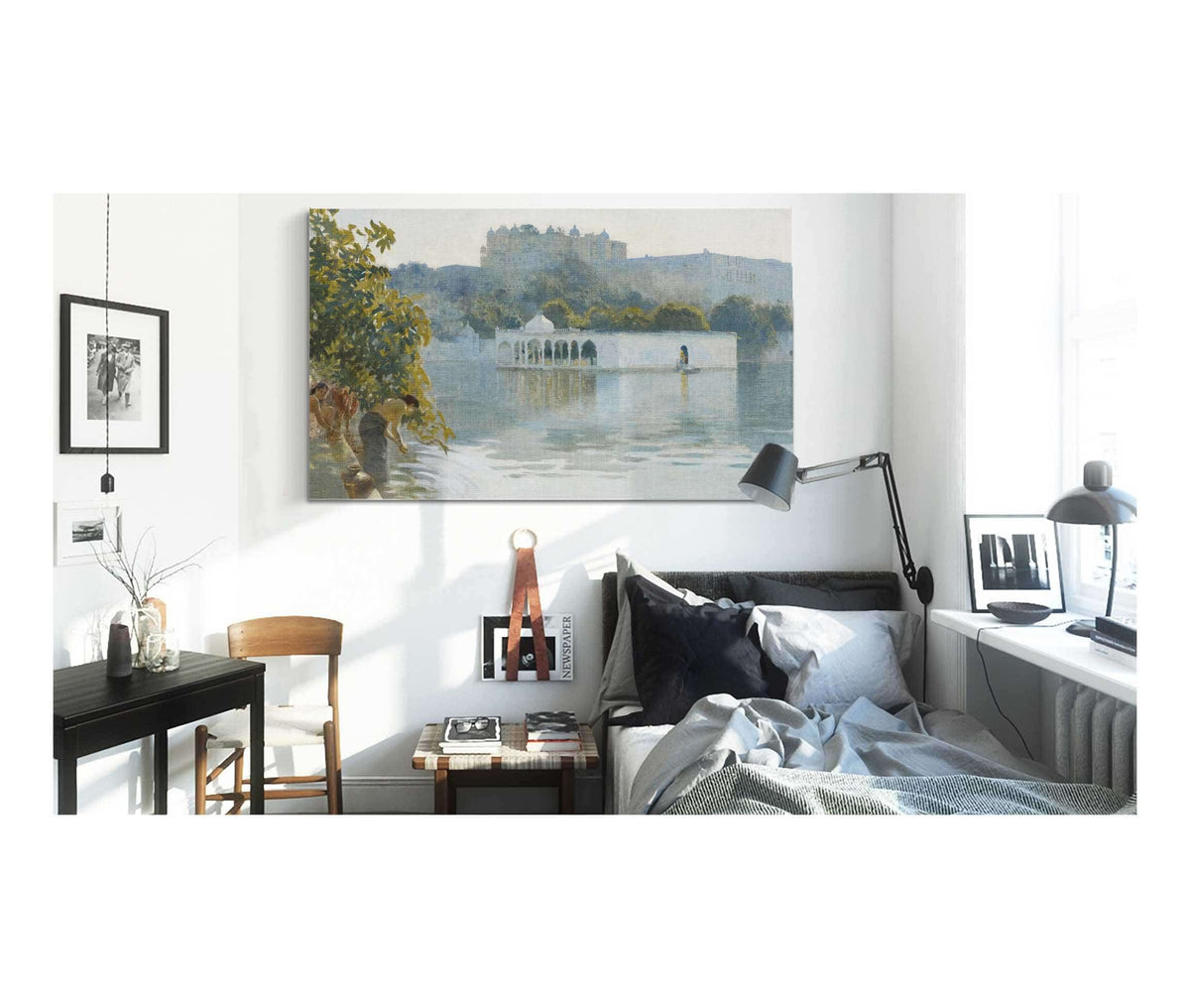 Lake At Oodeypore India by Edwin Lord Weeks