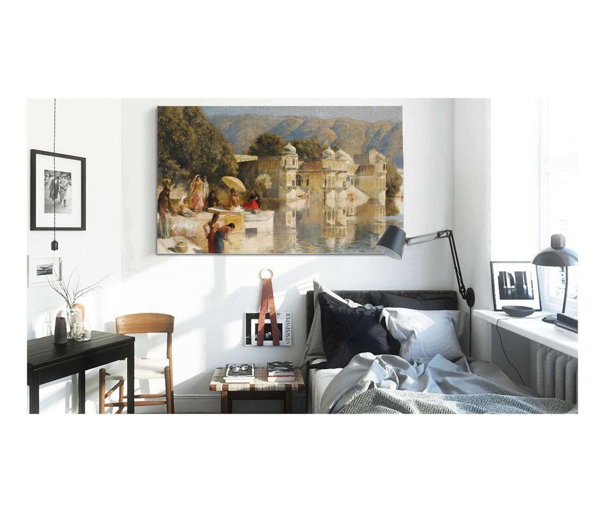 Lake At Oodeypore India by Edwin Lord Weeks