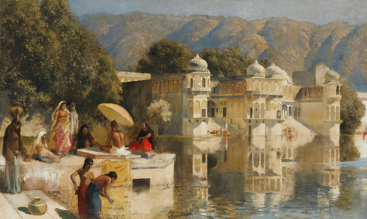 Lake At Oodeypore India by Edwin Lord Weeks