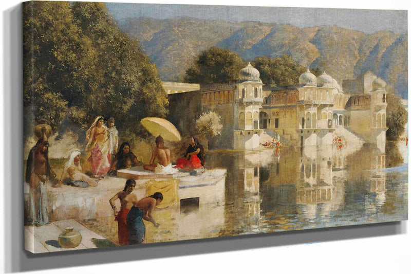 Lake At Oodeypore India by Edwin Lord Weeks