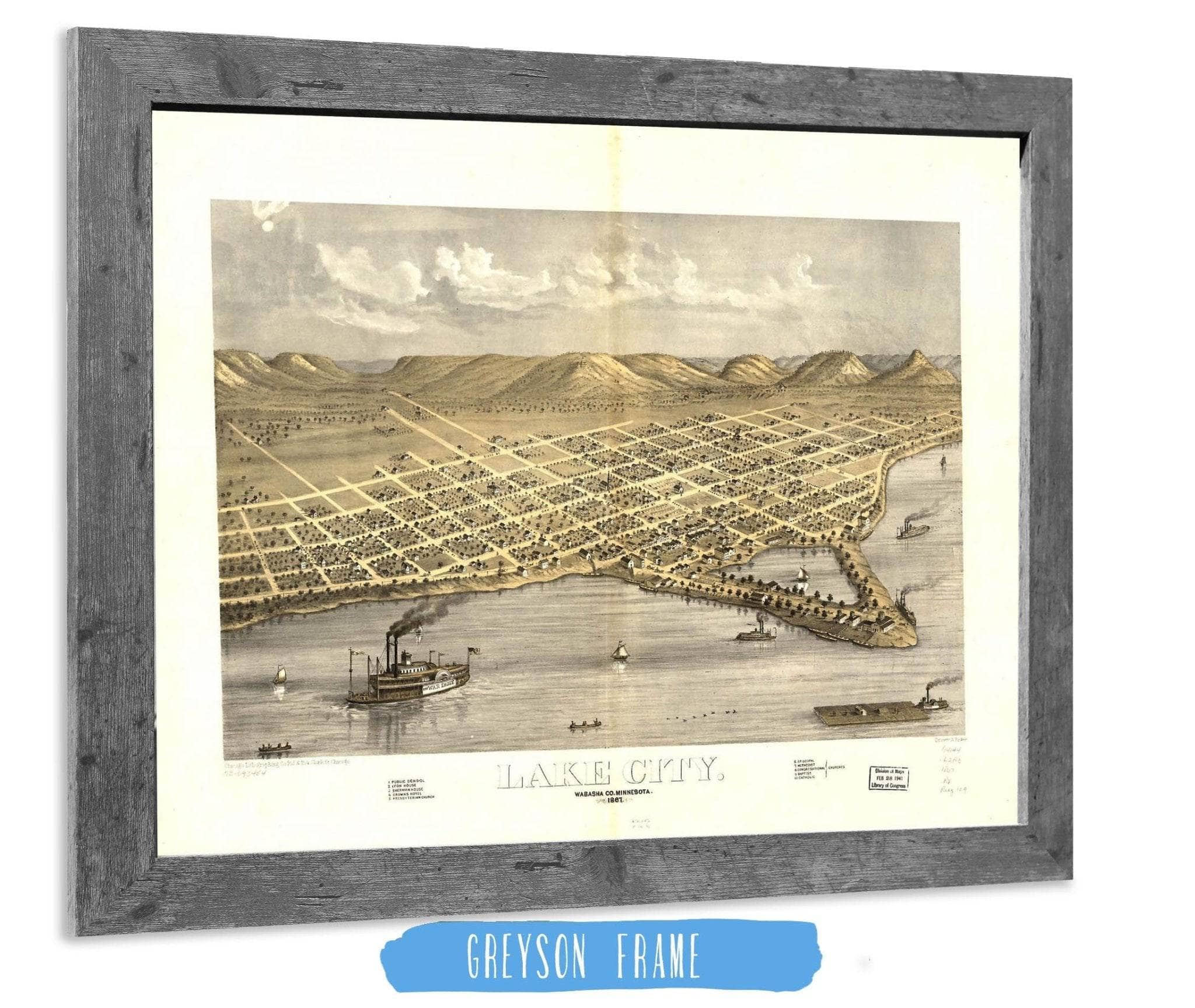 Lake City Wabasha Co Minnesota 1867 State of Minnesota
