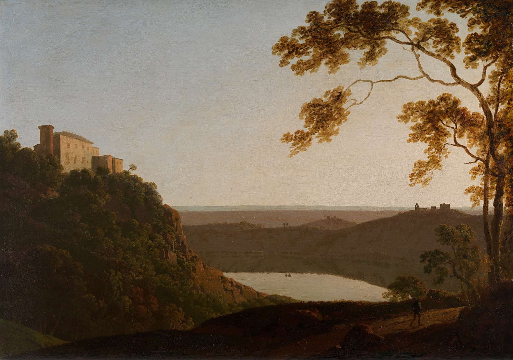 Lake Nemi Sunset by Joseph Wright Of Derby
