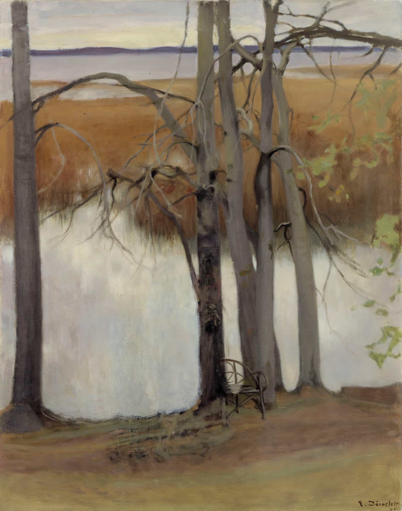 Lake Shore With Reeds by Eero Jarnefelt