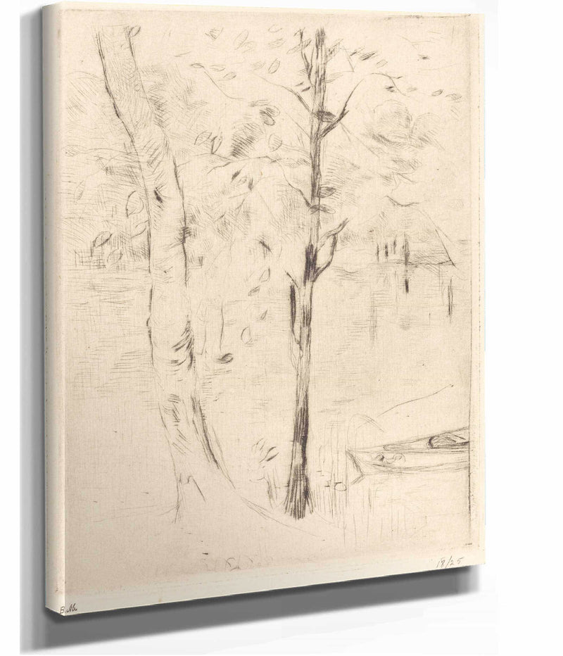 Lake With Rowboat by Berthe Morisot