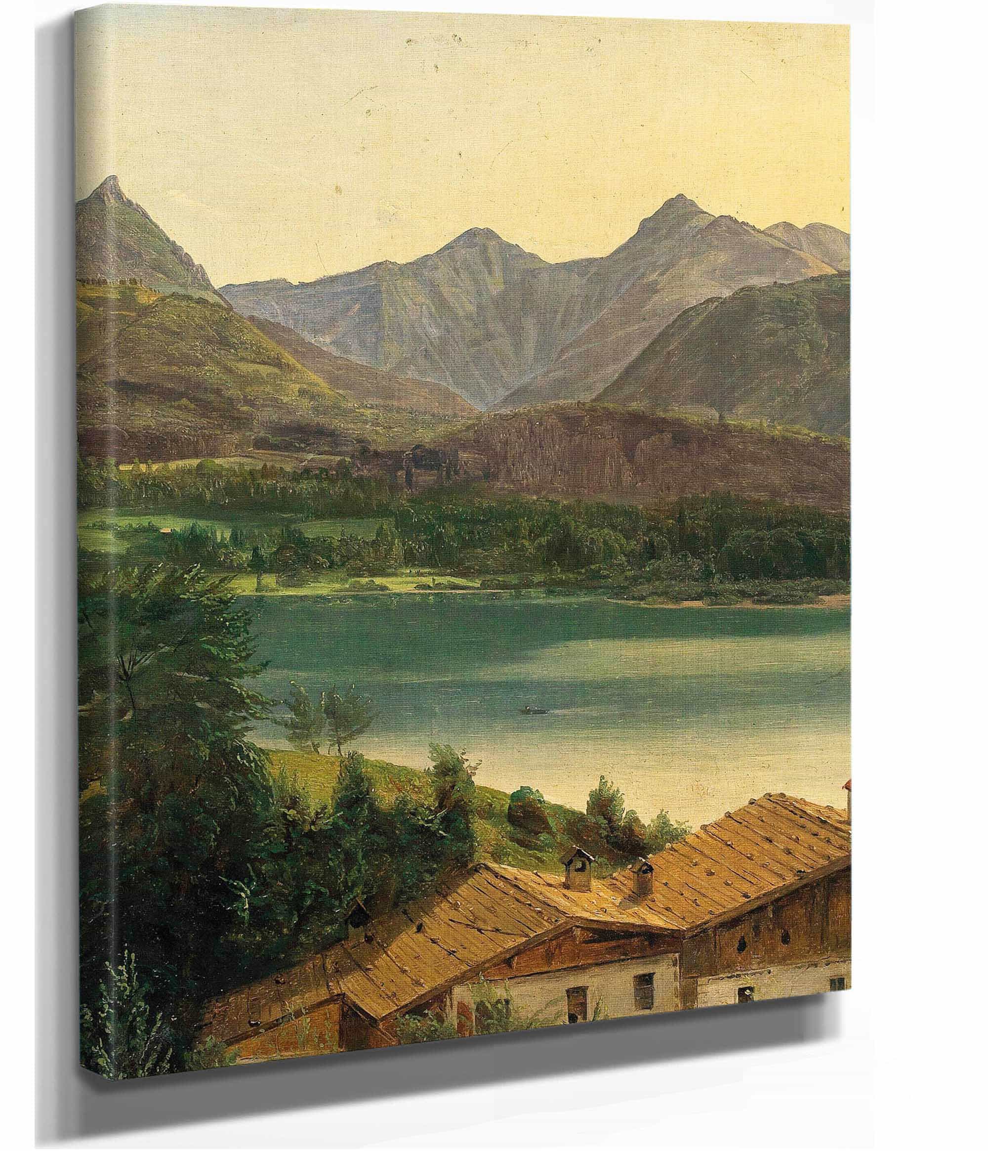 Lake Wolfgangsee With The Dachstein Massif by Ferdinand Georg Waldmuller
